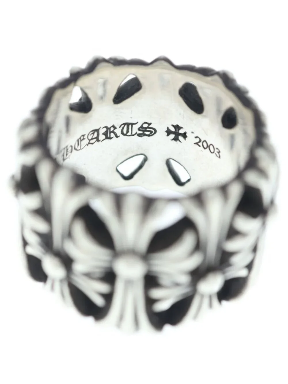 Chrome Hearts Cemetery Black Sling Silver Ring